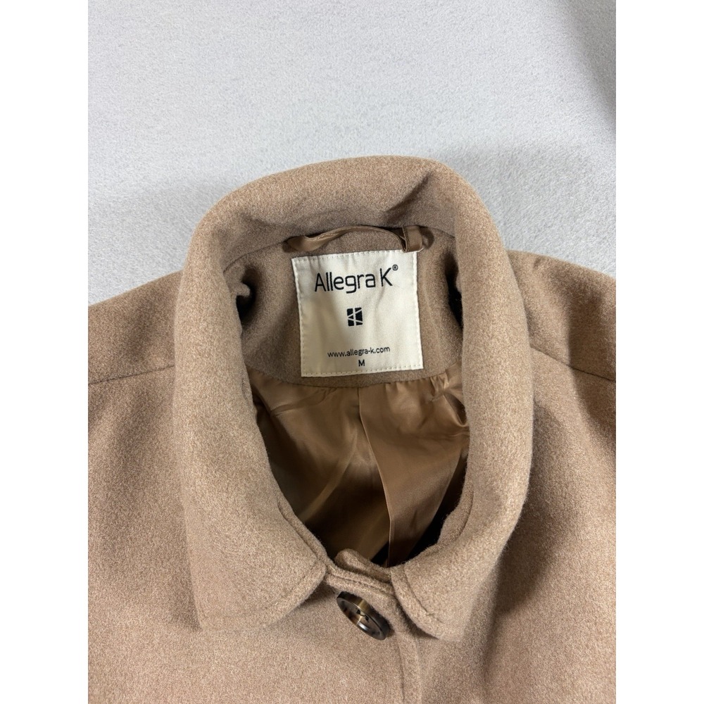 Allegra K Turn Down Collar single breastfed pea coat size Medium - Picture 5 of 8